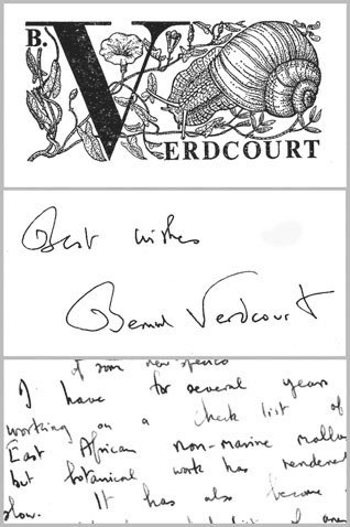 Bernard Verdcourt's bookplate